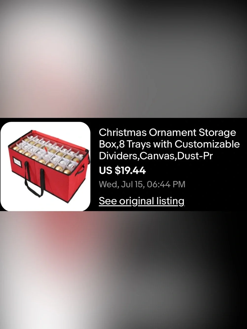 NIP Christmas Ornament Storage